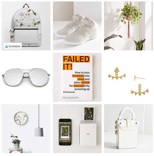 White aesthetic spring moodboard