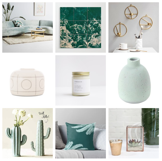 Teal gold living room decor layout