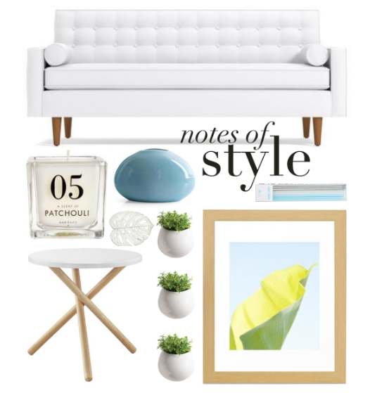 White sofa aquamarine decor layout