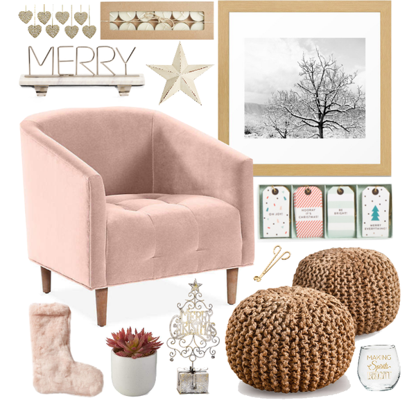 Pink neutral Christmas decoration