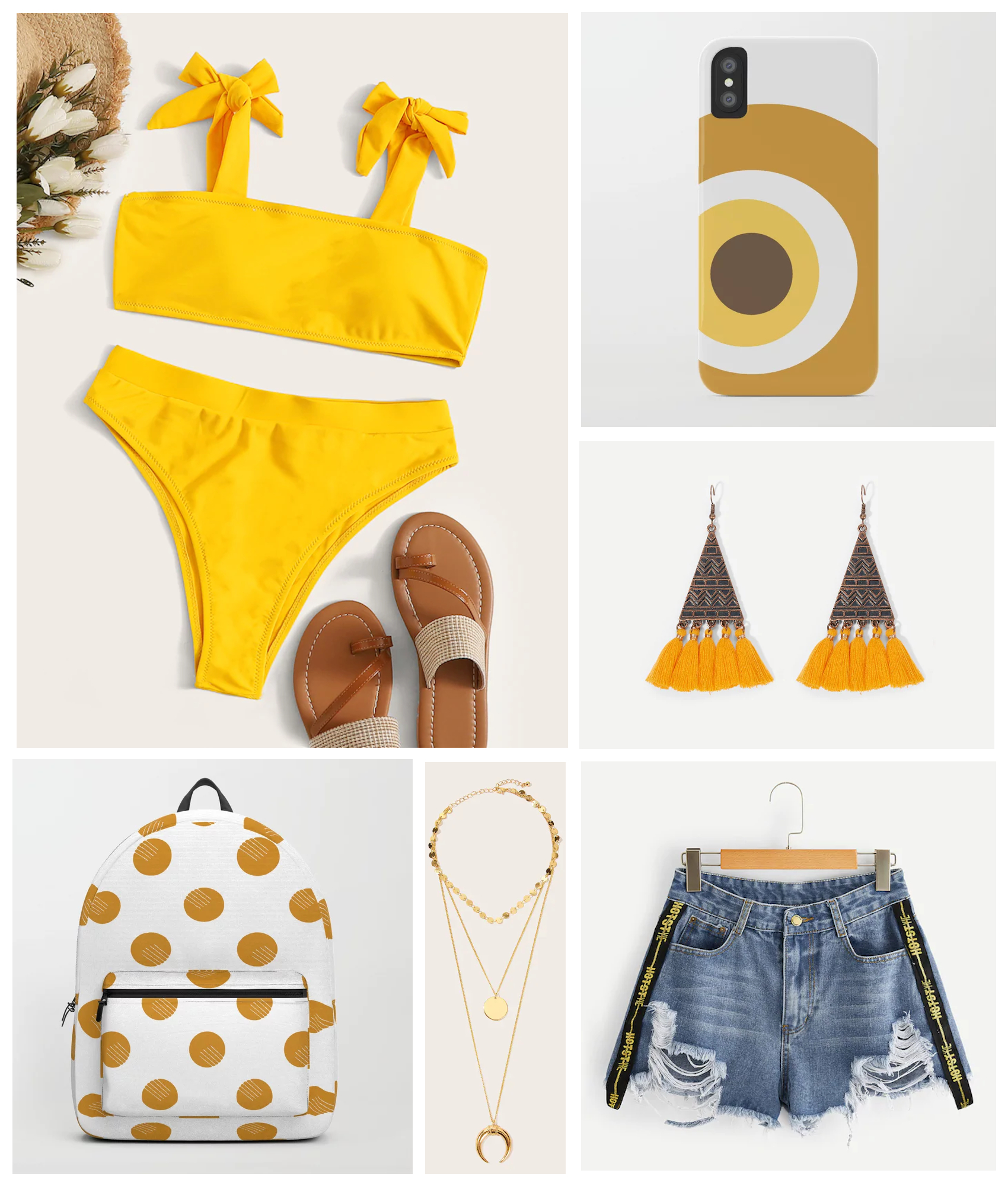 17 Cute yellow bikini and swimwear ideas