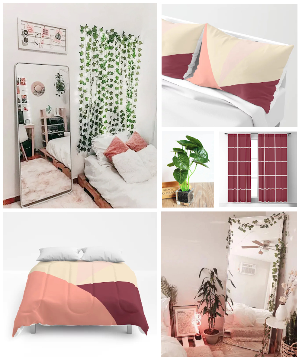 Shades of red for bedroom decor