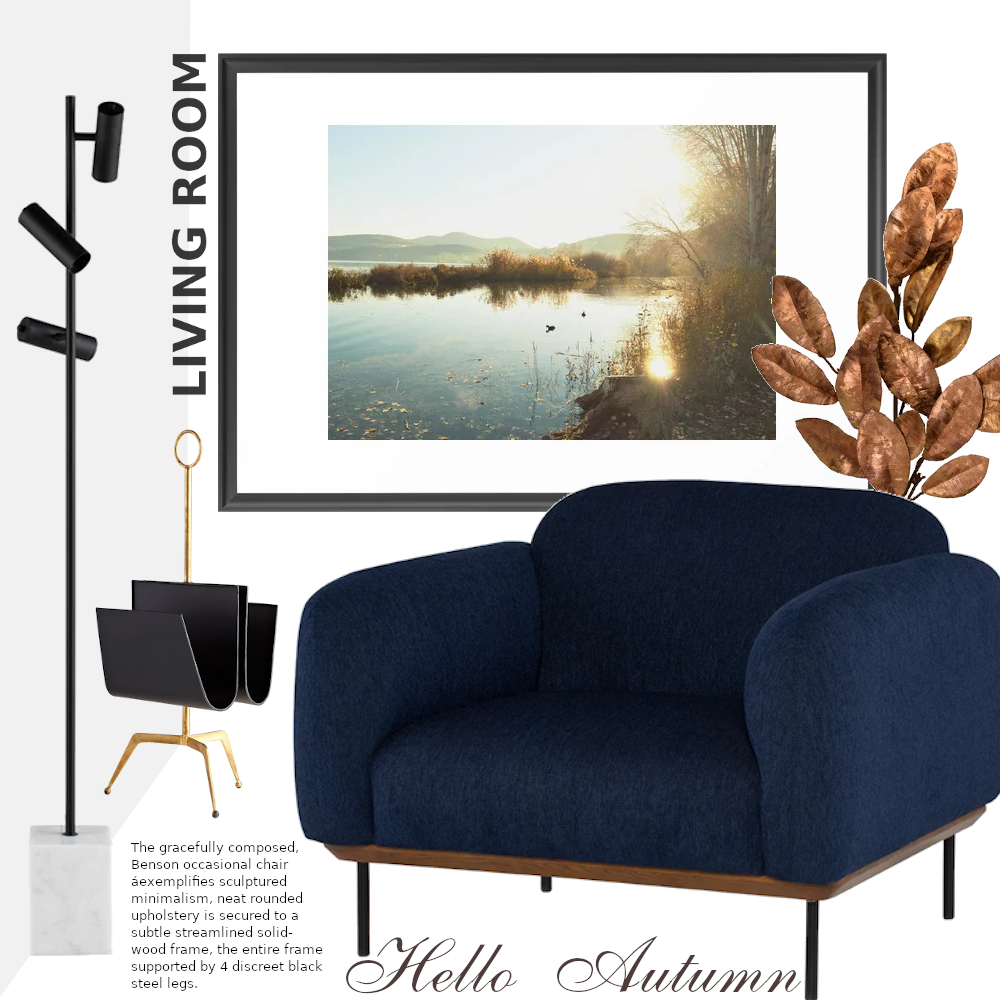 1103 Living room. Autumn vibes vs royal blue