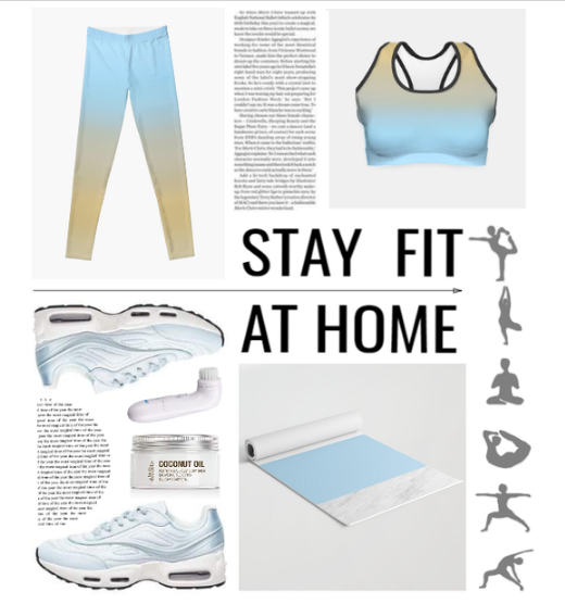 Blue ombre yoga outfit